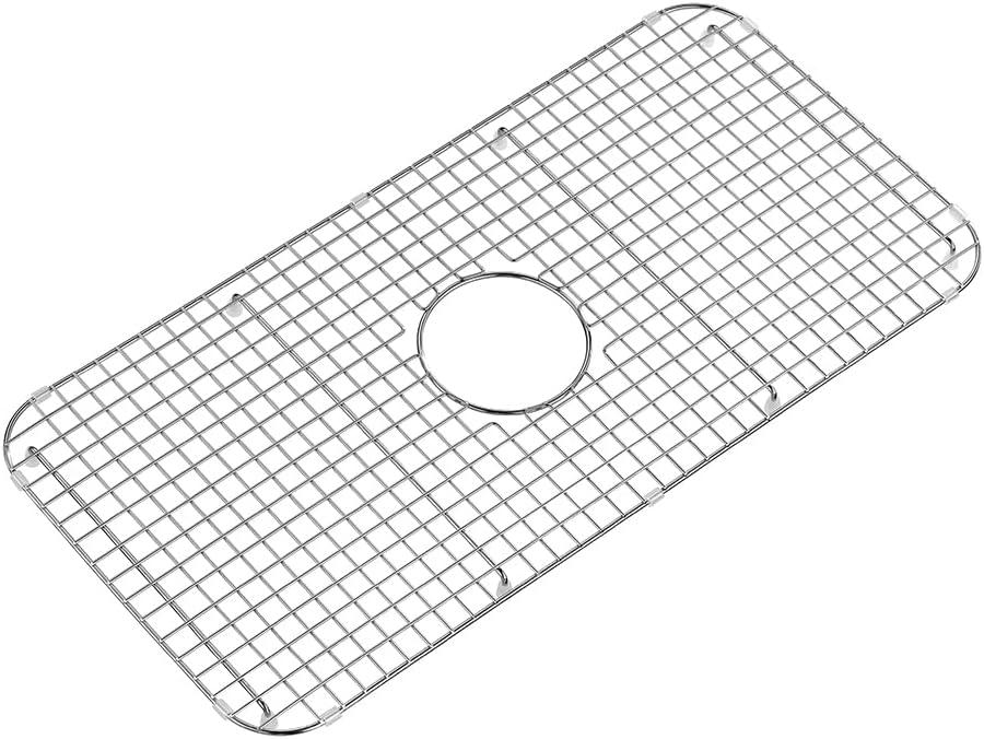 29.2 in. x 14.2 in. Centre Drain Kitchen Sink Bottom Grid with Supersoft Silicone Feet in 304 Grade Stainless Steel