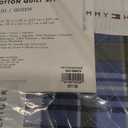 Tommy Hilfiger - Queen Quilt Set, Soft Cotton w/Breathable Feel, Lightweight Bedding for Year Round Comfort, 3 Piece Bed Set w/Matching Pillowcases (Bleecker Plaid Blue)