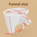 2 x Flour Funnel for Ktichen Aid Mixer, Easy-Pour Funnel for Dry and Wet Ingredients Like Flour, Sugar and Eggs, Prevents Overflow and Mess for Clean Kitchen Counter, Easy to Clean (White)