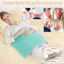 Deepsoon Heating Pad,Electric Heating Pads for Back,Neck,Moist Heating Pad for Abdomen Shoulder Knee Legs,Dry/Moist Heat&Auto Shut Off,Mother's Day Birthday for Men and Women,Light Green,24x20 Inch
