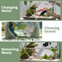 7ft Aquarium Gravel Vacuum Cleaner - Hand Pump Siphon Water Changer for Fish Tank Cleaning Gravel & Sand