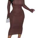 Women's Elegant Bodycon Midi Dress Lace Party Cocktail Wedding Guest Dress, Size S