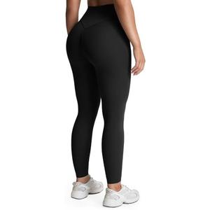 Aoxjox High Waisted Workout Leggings for Women Tummy Control Buttery Soft Yoga Metamorph Deep V Pants 26", S