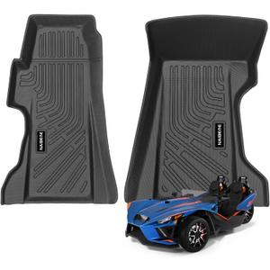 Naibeve Floor Mats for Polaris Slingshot LE R S SL SLR Models 2020-2025- All Weather for Polaris Slingshot Custom Fit Floor Mats Front Row Waterproof Interior Accessories