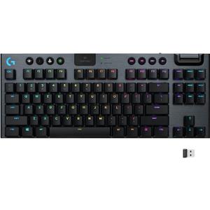 Logitech G915 TKL Tenkeyless Lightspeed Wireless RGB Mechanical Gaming Keyboard, Low Profile Switch Options, Lightsync RGB, Advanced Wireless and Bluetooth Support - Tactile (Black)