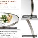 ANDY STAR Arched Mirror, 30 x 36 Inch Brushed Nickel Wall Mirror in Stainless Steel Metal Frame, Arch Top Rounded Corner 1 Inch Deep Set Design Wall Mount Hangs Vertical