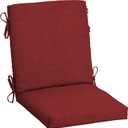 ARDEN Outdoor Midback Chair Cushion, 18 x 16.5, Rain-Proof, Fade Resistant 18 x 16.5, Ruby Red Leala, Set of 2