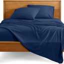 Bare Home Twin XL Sheet Set - 1800 Ultra-Soft Microfiber Twin Extra Long Bed Sheets - Double Brushed - Deep Pockets - Easy Fit - 3 Piece Set - Bedding Sheets & Pillowcases (Twin XL, Dark Blue)