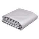 AmazonCommercial Multi Purpose Waterproof Poly Tarp Protective Cover, 12x25ft, 16mil Thick, Silver/Black, 1-Pack