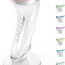 7 Color LED Neck Face Massager Red Light Care Beauty Device, Vibration & Heat Facial Sculptor Massager Tool for Anti-Wrinkle Skin Care, Ideal for Home Travel Gifts, White