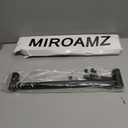 Towel Bar, 14inch to 25inch Adjustable Towel Holder Rod, Self Adhesive Wall Mounted Hand or Body Towel Rack for Bathroom Kitchen, 304 Stainless Steel Organizer Single Bar Matte Black