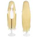 100cm / 40inch Universal Anime Costume Wig with 2 Hair Caps for Cosplay, Halloween & Themed Parties (Blonde)