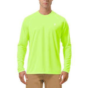 Roadbox Mens UPF 50+ UV Sun Protection Shirts Outdoor Long Sleeve SPF Rash Guard for Fishing Hiking Swimming Running, 2XL