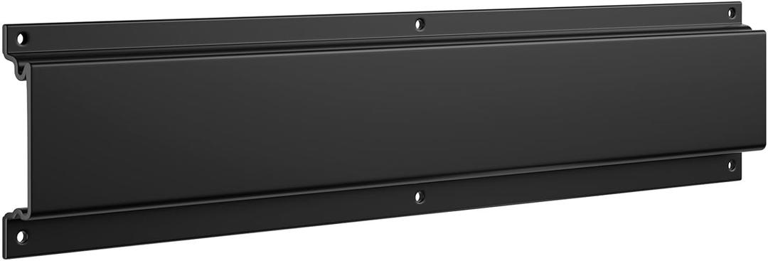 Wall-Mount Garage Rail with 16-Inch Mounting Holes, Compatible with Standard 16" Studs, Hold Up to 250lbs, Black