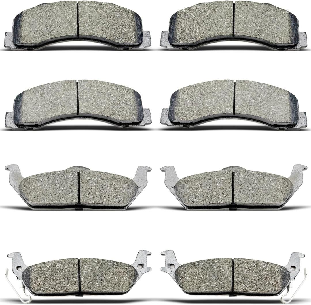 D1012 D1414 Front Rear Ceramic Brake Pads Set Fit For 2010-2011 Ford F-150