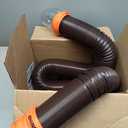 Camco RhinoFLEX 15-Ft RV Sewer Hose Kit - Features Clear Elbow Fitting w/Removable 4-in-1 Adapter - Connects to 3 Slip or 3/3.5/4 NPT Threaded Sewer Connection (39770)