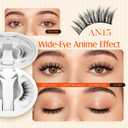 LASHVIEW Upgrade Magnetic Eyelashes with Applicator Soft Magnetic Eyelashes Natural Look Reusable No Glue Needed Easy to Wear and Remove (YT15)