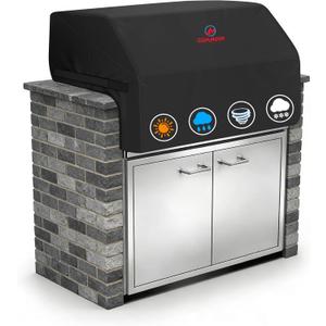 Comnova Built-in Grill Cover 32 Inch - 600D Island BBQ Grill Top Covers Heavy Duty & Waterproof, Premium Built in Barbecue Cover for Char-Broil, Napoleon, Bull, Blaze and More - 32 x 26 x 24 Inch