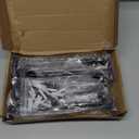 4 Pcs 6" Black Solid Steel Floating Shelf Bracket Blind Shelf Supports - Hidden Brackets for Floating Wood Shelves - Concealed Blind Shelf Support  Screws and Wall Plugs Included