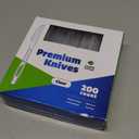 [200 Count] Premium Heavyweight Disposable Clear Plastic Knives