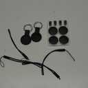 Bluetooth Tracker 4-Pack for Android & Samsung with Case, Smart Tag Item Finder for Keys Wallet Luggage, IP66 Waterproof, 365-Day Battery, Works with Google Find Hub (Black)