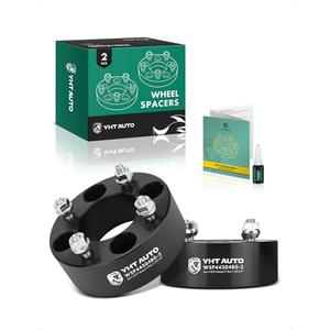 YHTAUTO 4x110mm ATV Wheel Spacers 2 Inch Fits Honda, Suzuki, Can-Am, Bombardier, Kawasaki, Yamaha Model, Grizzly, King Quad, Foreman Tire Spacers w/ M10x1.25 Studs, 74mm Center Bore 4 Lug 2PCS Black