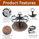 Tumbler Organizer,Ctancifang Rotating Stanley Cup Holder for Cabinet Fits 6 Bottles (40/30 oz), Stanley Organizer with Portable Handle for Kitchen, Camping, Parties,Easy to Grab Cup,Easy to Carry (black)