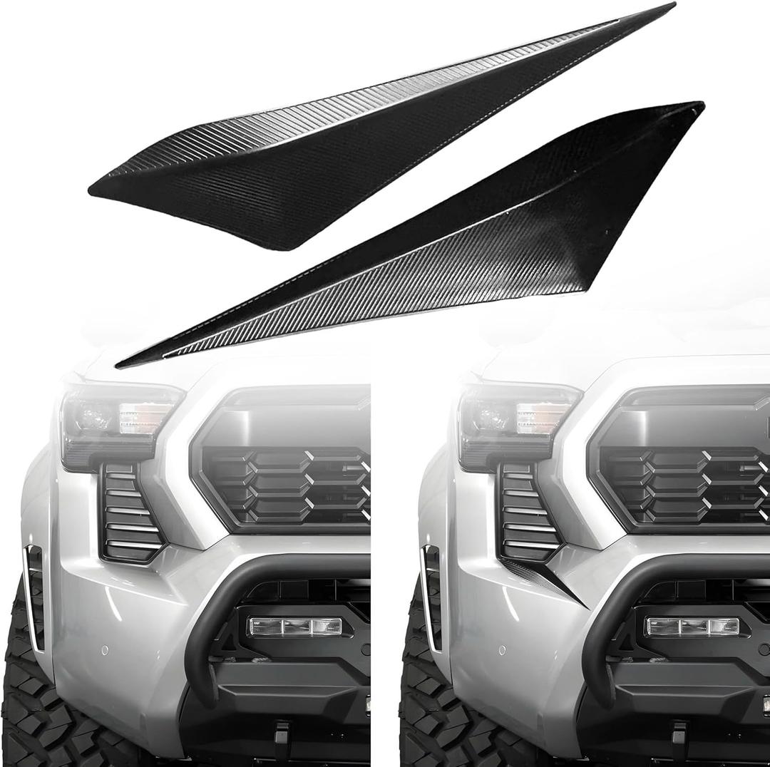 Front Grille Decorative Patch Compatible with 2024 2025 Tacoma Accessories - Custom Fit Front Headlight Grille Decals for 4th Gen Tacoma  Durable ABS, Enhances Truck Style