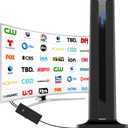 Digital TV Antenna for Smart TV Indoor,2026 TV Antenna with 3M Stick Base, 360&Long Range Reception HDTV Antenna for Local Channels, Easy Installation Antennas for TVs Without Cable (7.0 in)