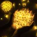 100pcs Mini Led Lights - Round, Long Standby Time, Multicolor Ball Light Paper Lanterns for Birthday Party, Christmas, Halloween Decoration Warm White