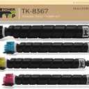 TonerTap TK-8367 Toner Cartridge 4-Pack with Chip for Kyocera TASKalfa 2554ci Copystar CS2554ci, Compatible TK8367K TK8367C TK8367M TK8367Y Replacement, High Yield Black 25000 Pages Color 15000 Pages