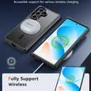FNTCASE for Samsung Galaxy Z Fold7 Case: [Fit for Magsafe] [Screen Protector] Magnetic Translucent Matte, Military Grade Drop Protection, Shockproof Protective for Fold 7 Phone Cover (Black 8.0 inch)