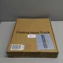 SPACEKEEPER Folding Hand Truck, 500 LB Heavy Duty Luggage Cart, Utility Dolly Platform Cart with 6 Wheels & 2 Elastic Ropes for Luggage, Travel, Moving, Shopping, Office Use, Black