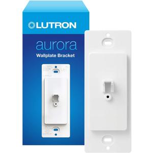Lutron Aurora Wallplate Bracket For Paddle/Decorator Switch | For use with Aurora Smart Bulb Dimmer | L-AWALL1-WH | White
