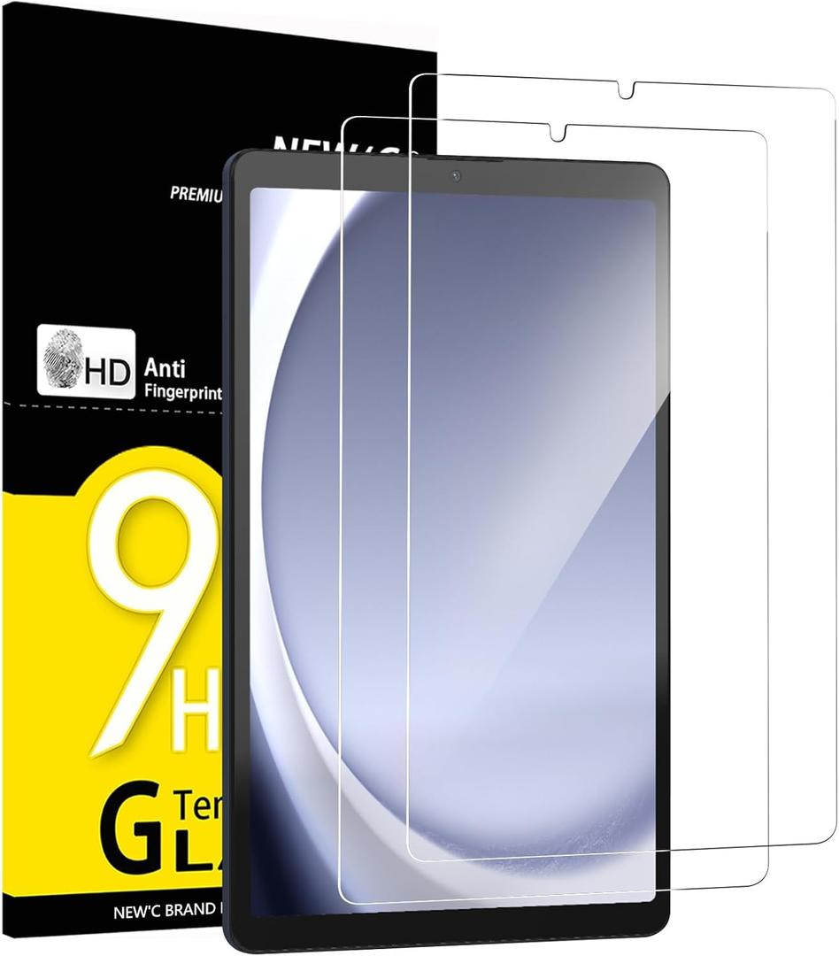 NEW'C 2 Pack Designed for Samsung Galaxy Tab A11, Tab A9 8.7 inches, (No compatible Tab A9+ 11 inch) Screen Protector Tempered Glass, Bubble Free, Ultra Resistant