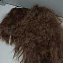 Topcosplay Men Wigs and Beard Long Staight Cosplay Halloween Costume Funny Wig Light Brown Wizard Wig