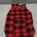 Malier Classic Plaid Fleece Dog Coat - Warm Winter Jacket with Pocket, Windproof for Small, Medium, Large Dogs (Red, X-Large)