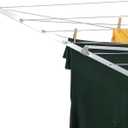 Household Essentials Portable Umbrella Clothesline, 64 Ft of Hanging Space, Pre-Strung with Stable Base, Silver