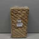 Water Hyacinth Hanging Basket Wall Basket for Organizing Door Decor for Flowers Decorative Baskets with Sticky Hook for Bathroom Dormitory Organizer Natural, 7.9’’X4.7’’X13.4’’ In.