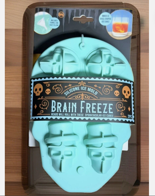 Samuelwrold Premium Skull Ice Cube Mold - 3D Skeleton Head Mold & Halloween Ice Mold, Skull Silicone Mold for Ice, Chocolate, Candy, Skeleton Head Mold for Party & Decor