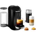 Nespresso Vertuo Plus Deluxe Coffee and Espresso Maker by Breville, Piano Black with Aeroccino Milk Frother