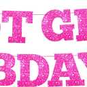 KatchOn, Glitter Hot Girl Birthday Banner - Prestrung, 10 Feet | Bday Banner for Birthday Decorations for Women, Girls | Pink Bday Sign for Hot Pink Party Decorations for Women