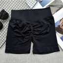 Womens Yoga Athletic Shorts High Waisted Tummy Control Sheath Pants Workout Athletic Gym Running Shorts (Large, Black)