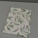 VOGOL Valances for Living Room, Green Leaf Print Small Window Valances for Kitchen Farmhouse Top Pocket 12 Inches Long, One Panel, 52x12