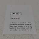 Peace Definition Wall Art | Black and White Positive Word Wall Decor - 8x10 UNFRAMED Modern, Minimalist, Typography Art Print