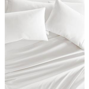 Linen Market Double-Brushed Microfiber King Sheet Set 4 Piece  Oeko-TEX Certified Ultra Soft & Wrinkle-Free - 16" Deep Pocket Sheets - Easy Care King Size - White