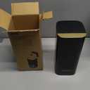 Ninonly Knife Block Without Knives 2 in 1 Universal Square Knife Holder for Kitchen with Scissors Slot Space Saving Detachable Kitchen Knife Storage (Black)