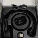 Mopchnic Bluetooth Headset, Wireless Headphone with AI Noise-Canceling Microphone On Ear Wireless Headset with USB Dongle for Computer Office (Black)