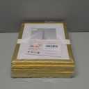 upsimples 8x10 Picture Frame Set of 5, Display Pictures 5x7 with Mat or 8 x 10 Without, Wall Gallery Photo Frames, Gold