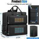 Computer Desktop Tower Carrying Case with Padded Protection & Multiple Pockets, Gaming Computer Backpack Holds CPU Mainframe, Keyboard, Mouse, Cables and Accessories